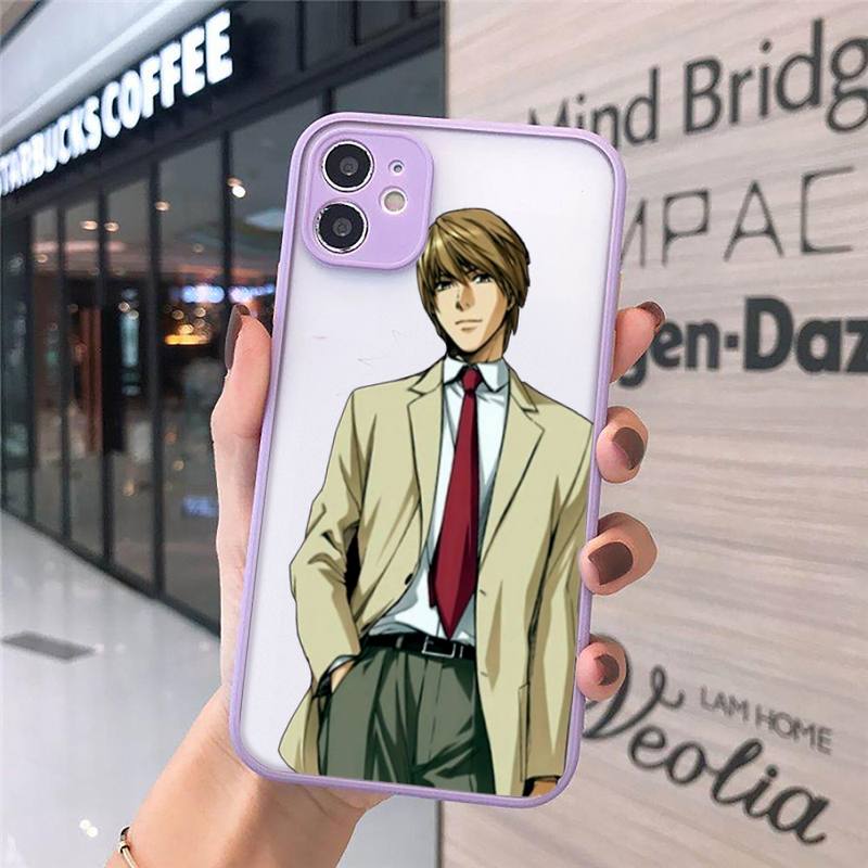 Anime DN Death Note Ryuk kira Phone Case Matte transparent For Purple iPhone 12 Mini 11 Pro XR XS Max 7 8 Plus X Back Cover Anime DN Death Note Ryuk kira Phone Case Matte transparent For Purple iPhone 12 Mini 11 Pro XR XS Max 7 8 Plus X Back Cover