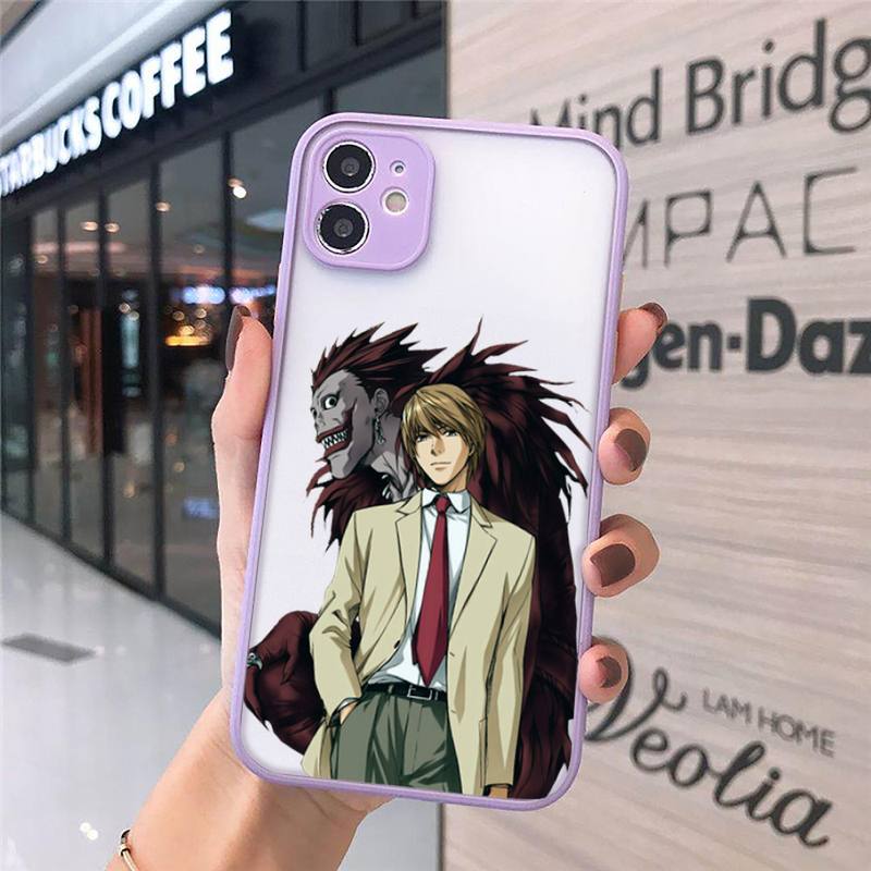 Anime DN Death Note Ryuk kira Phone Case Matte transparent For Purple iPhone 12 Mini 11 Pro XR XS Max 7 8 Plus X Back Cover Anime DN Death Note Ryuk kira Phone Case Matte transparent For Purple iPhone 12 Mini 11 Pro XR XS Max 7 8 Plus X Back Cover
