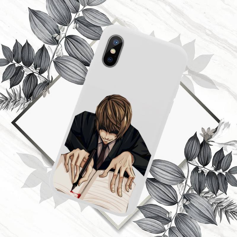 Anime DN Death Note Ryuk kira Phone Case White Candy Color for iPhone 11 12 mini pro XS MAX 8 7 6 6S Plus X SE 2020 XR Anime DN Death Note Ryuk kira Phone Case White Candy Color for iPhone 11 12 mini pro XS MAX 8 7 6 6S Plus X SE 2020 XR