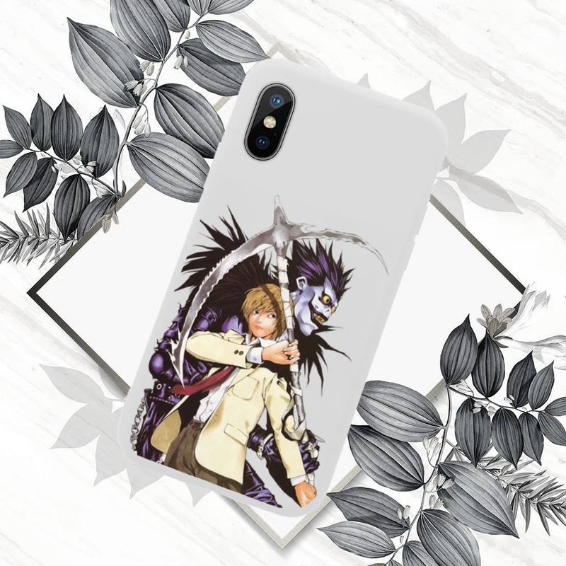 Anime DN Death Note Ryuk kira Phone Case White Candy Color for iPhone 11 12 mini pro XS MAX 8 7 6 6S Plus X SE 2020 XR Anime DN Death Note Ryuk kira Phone Case White Candy Color for iPhone 11 12 mini pro XS MAX 8 7 6 6S Plus X SE 2020 XR