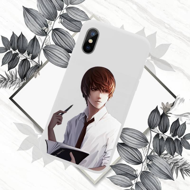 Anime DN Death Note Ryuk kira Phone Case White Candy Color for iPhone 11 12 mini pro XS MAX 8 7 6 6S Plus X SE 2020 XR Anime DN Death Note Ryuk kira Phone Case White Candy Color for iPhone 11 12 mini pro XS MAX 8 7 6 6S Plus X SE 2020 XR
