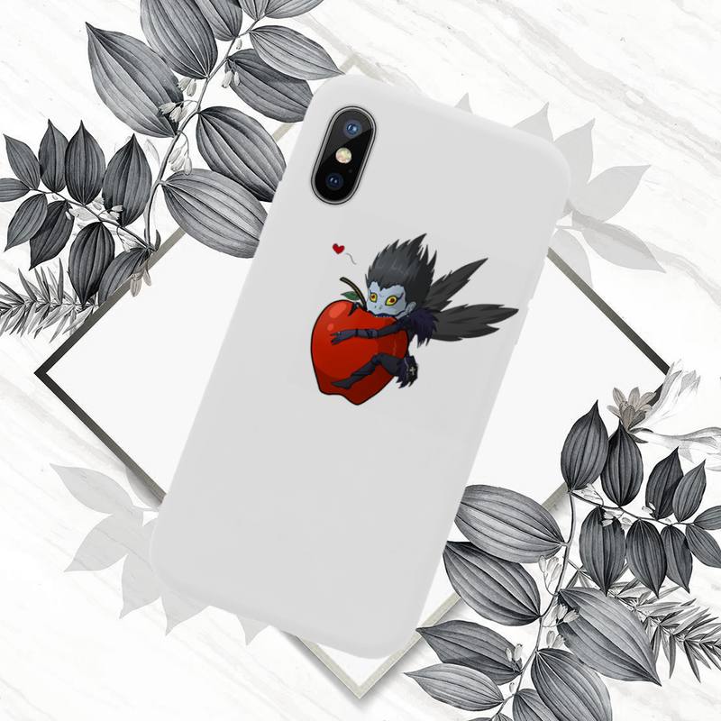 Anime DN Death Note Ryuk kira Phone Case White Candy Color for iPhone 11 12 mini pro XS MAX 8 7 6 6S Plus X SE 2020 XR Anime DN Death Note Ryuk kira Phone Case White Candy Color for iPhone 11 12 mini pro XS MAX 8 7 6 6S Plus X SE 2020 XR