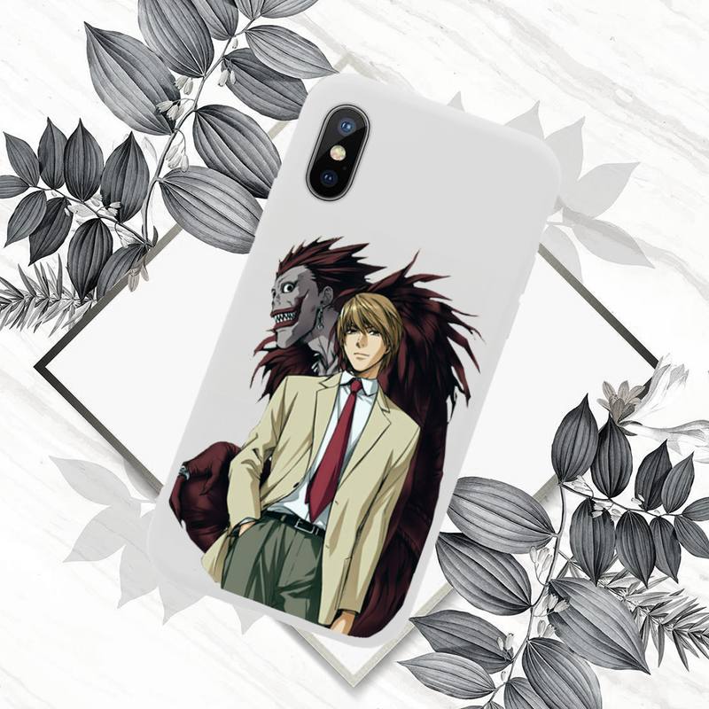 Anime DN Death Note Ryuk kira Phone Case White Candy Color for iPhone 11 12 mini pro XS MAX 8 7 6 6S Plus X SE 2020 XR Anime DN Death Note Ryuk kira Phone Case White Candy Color for iPhone 11 12 mini pro XS MAX 8 7 6 6S Plus X SE 2020 XR