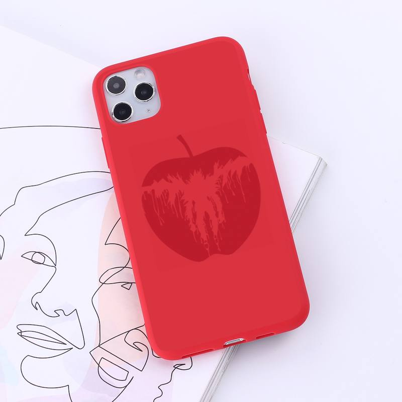 Anime DN Death Note Ryuk kira Phone Case Red Candy Color for iPhone 6 7 8 11 12 s mini pro X XS XR MAX Plus