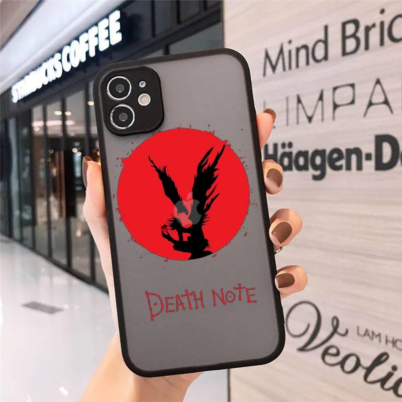 Manga Anime DN Death Note Ryuk Phone Cases Matte Transparent for iPhone 7 8 11 12 s mini pro X XS XR MAX Plus cover funda shell Manga Anime DN Death Note Ryuk Phone Cases Matte Transparent for iPhone 7 8 11 12 s mini pro X XS XR MAX Plus cover funda shell