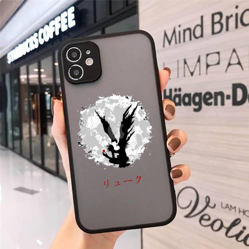 Manga Anime DN Death Note Ryuk Phone Cases Matte Transparent for iPhone 7 8 11 12 s mini pro X XS XR MAX Plus cover funda shell Manga Anime DN Death Note Ryuk Phone Cases Matte Transparent for iPhone 7 8 11 12 s mini pro X XS XR MAX Plus cover funda shell