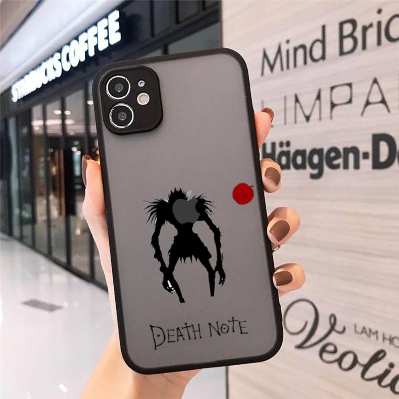 Manga Anime DN Death Note Ryuk Phone Cases Matte Transparent for iPhone 7 8 11 12 s mini pro X XS XR MAX Plus cover funda shell Manga Anime DN Death Note Ryuk Phone Cases Matte Transparent for iPhone 7 8 11 12 s mini pro X XS XR MAX Plus cover funda shell