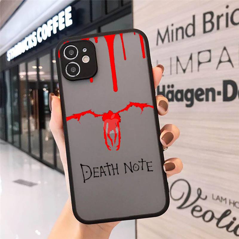 Manga Anime DN Death Note Ryuk Phone Cases Matte Transparent for iPhone 7 8 11 12 s mini pro X XS XR MAX Plus cover funda shell Manga Anime DN Death Note Ryuk Phone Cases Matte Transparent for iPhone 7 8 11 12 s mini pro X XS XR MAX Plus cover funda shell