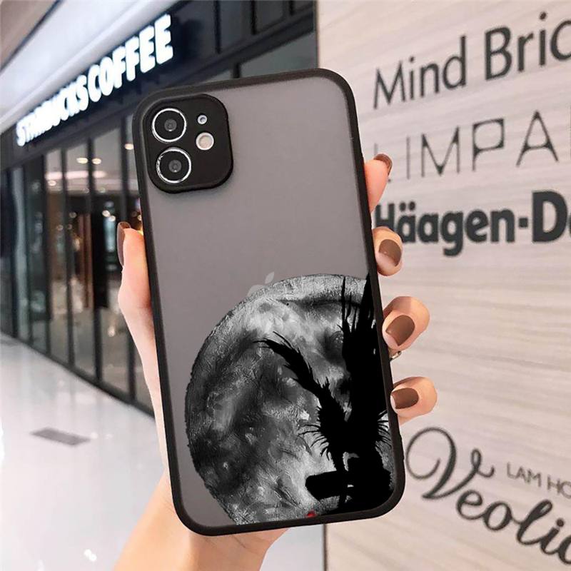 Manga Anime DN Death Note Ryuk Phone Cases Matte Transparent for iPhone 7 8 11 12 s mini pro X XS XR MAX Plus cover funda shell Manga Anime DN Death Note Ryuk Phone Cases Matte Transparent for iPhone 7 8 11 12 s mini pro X XS XR MAX Plus cover funda shell