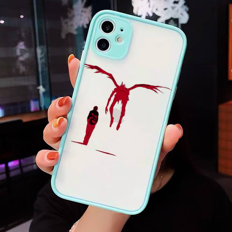 Manga Anime DN Death Note Ryuk Phone Cases Matte Transparent for iPhone 7 8 11 12 s mini pro X XS XR MAX Plus cover funda shell Manga Anime DN Death Note Ryuk Phone Cases Matte Transparent for iPhone 7 8 11 12 s mini pro X XS XR MAX Plus cover funda shell