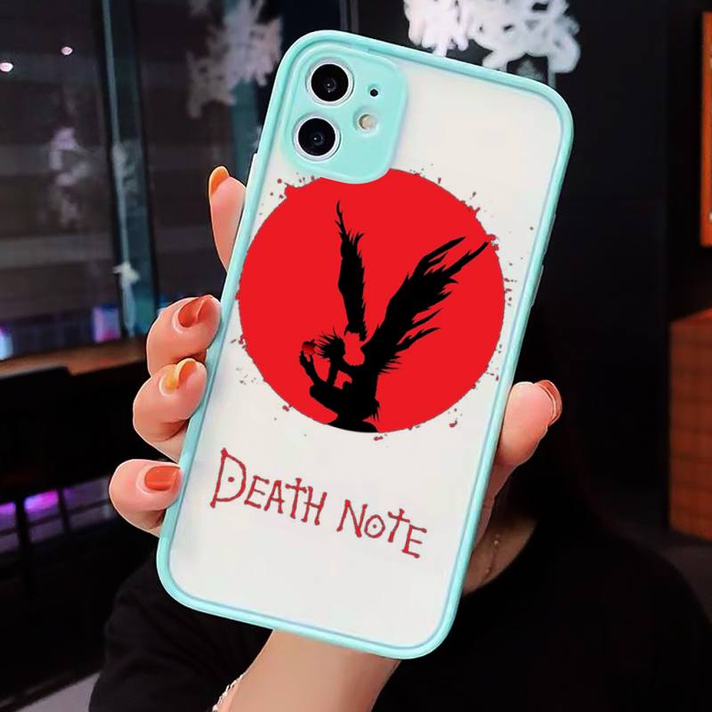 Manga Anime DN Death Note Ryuk Phone Cases Matte Transparent for iPhone 7 8 11 12 s mini pro X XS XR MAX Plus cover funda shell Manga Anime DN Death Note Ryuk Phone Cases Matte Transparent for iPhone 7 8 11 12 s mini pro X XS XR MAX Plus cover funda shell