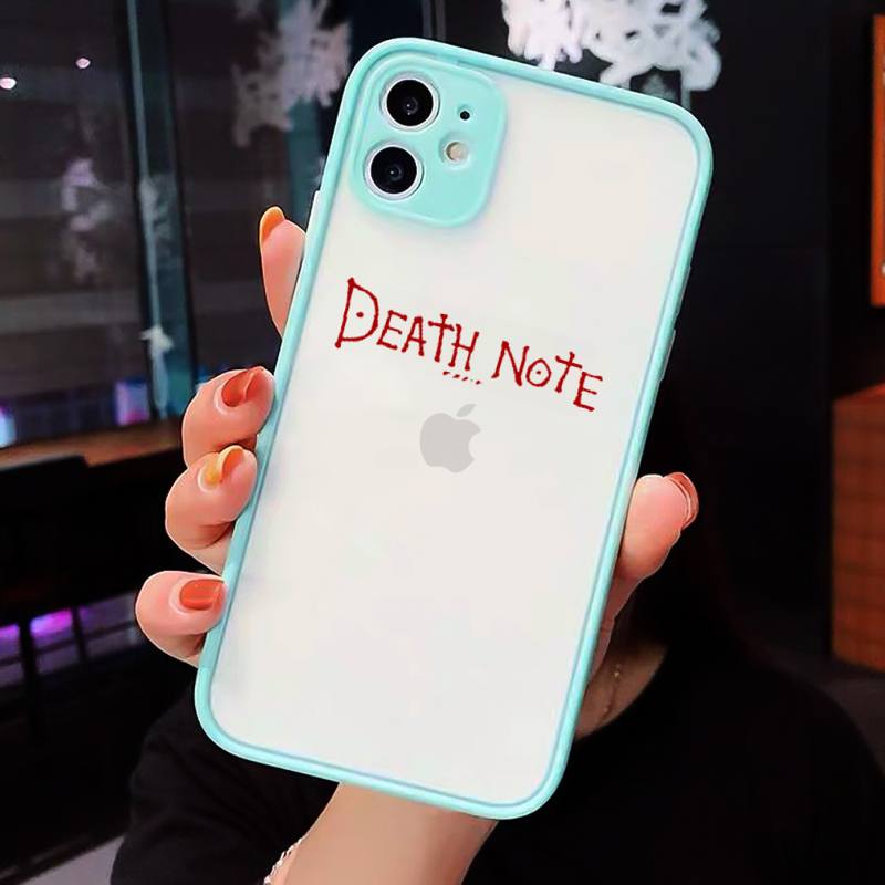 Manga Anime DN Death Note Ryuk Phone Cases Matte Transparent for iPhone 7 8 11 12 s mini pro X XS XR MAX Plus cover funda shell Manga Anime DN Death Note Ryuk Phone Cases Matte Transparent for iPhone 7 8 11 12 s mini pro X XS XR MAX Plus cover funda shell