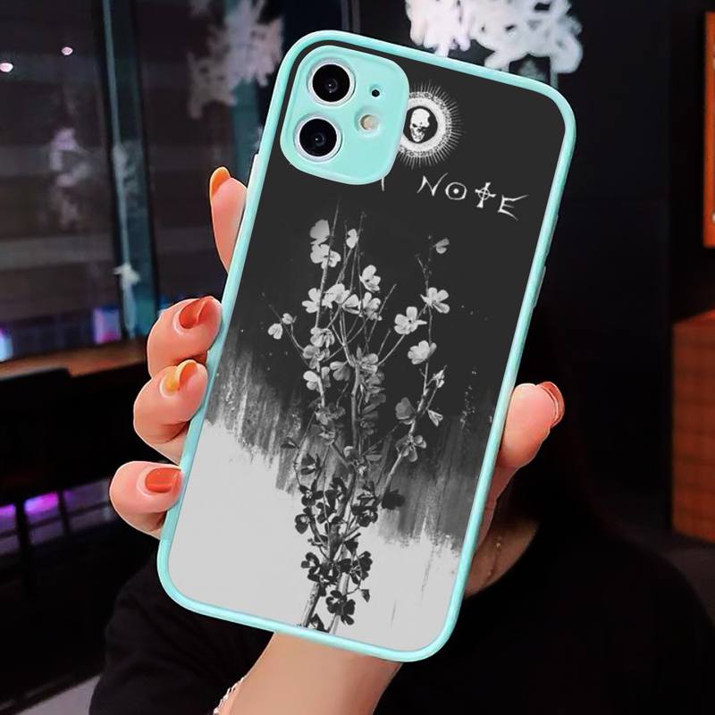 Anime DN Death Note Ryuk kira Phone Case For iPhone 12 11 Mini Pro XR XS Max 7 8 Plus X Matte transparent blue Back Cover Anime DN Death Note Ryuk kira Phone Case For iPhone 12 11 Mini Pro XR XS Max 7 8 Plus X Matte transparent blue Back Cover