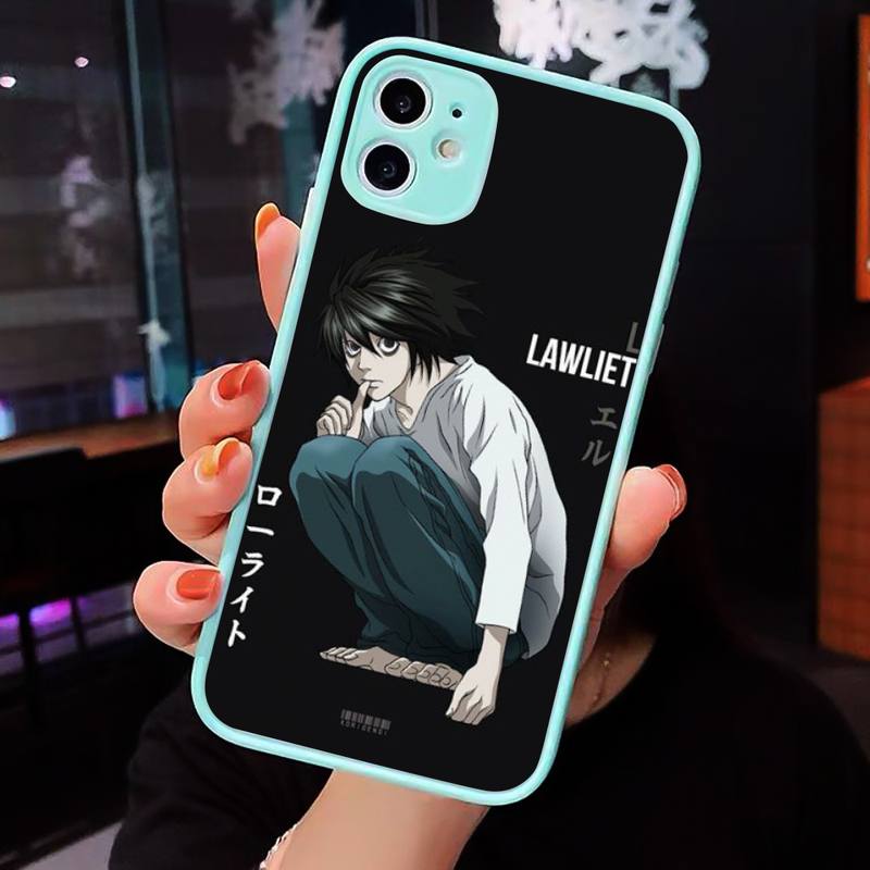 Anime DN Death Note Ryuk kira Phone Case For iPhone 12 11 Mini Pro XR XS Max 7 8 Plus X Matte transparent blue Back Cover Anime DN Death Note Ryuk kira Phone Case For iPhone 12 11 Mini Pro XR XS Max 7 8 Plus X Matte transparent blue Back Cover