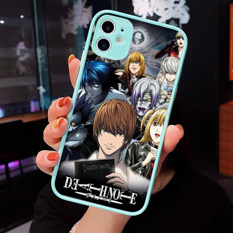 Anime DN Death Note Ryuk kira Phone Case For iPhone 12 11 Mini Pro XR XS Max 7 8 Plus X Matte transparent blue Back Cover Anime DN Death Note Ryuk kira Phone Case For iPhone 12 11 Mini Pro XR XS Max 7 8 Plus X Matte transparent blue Back Cover