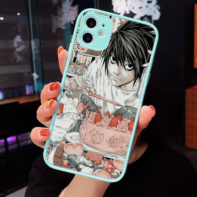 Anime DN Death Note Ryuk kira Phone Case For iPhone 12 11 Mini Pro XR XS Max 7 8 Plus X Matte transparent blue Back Cover Anime DN Death Note Ryuk kira Phone Case For iPhone 12 11 Mini Pro XR XS Max 7 8 Plus X Matte transparent blue Back Cover