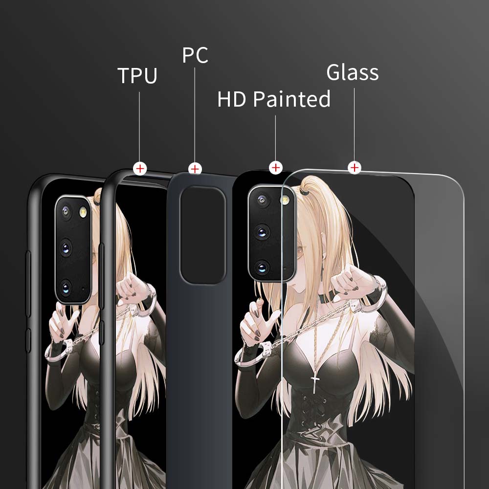 Anime DN Death Note Tempered Glass Shell Cover Phone Case