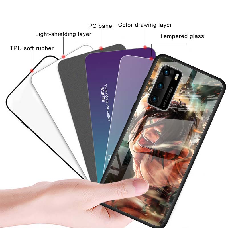 Phone Case for Huawei P20 P30 Lite P40 Pro+ P30 Pro P40 Lite P Smart 2021 Glass Cover Death Note Phone Case for Huawei P20 P30 Lite P40 Pro+ P30 Pro P40 Lite P Smart 2021 Glass Cover Death Note
