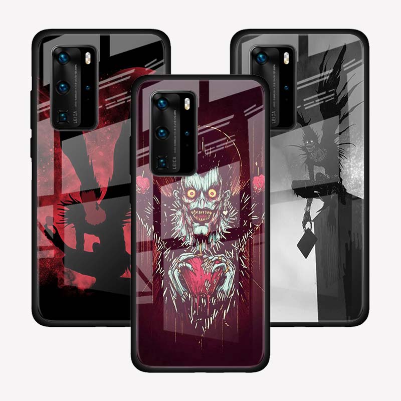 Phone Case for Huawei P20 P30 Lite P40 Pro+ P30 Pro P40 Lite P Smart 2021 Glass Cover Death Note Phone Case for Huawei P20 P30 Lite P40 Pro+ P30 Pro P40 Lite P Smart 2021 Glass Cover Death Note