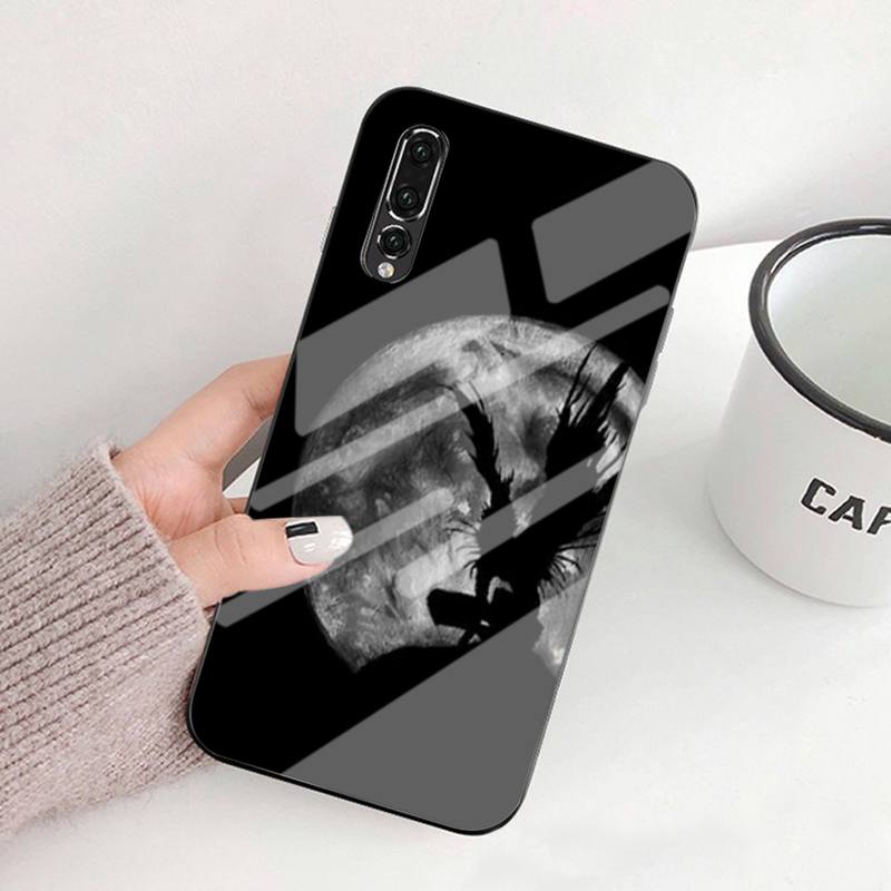 Manga Anime DN Death Note Ryuk Black TPU Tempered Glass For Huawei P9 10 10plus 20 30mate9 10 20 20Pro Honor8X 9 10 V10 Nova3I 5