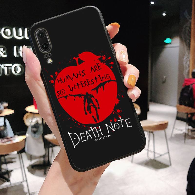 Manga Anime DN Death Note Notebook Black Phone Case For Huawei P9 P10 P20 P30 Pro Lite smart Mate 10 Lite 20 Y5 Y6 Y7 2018 2019