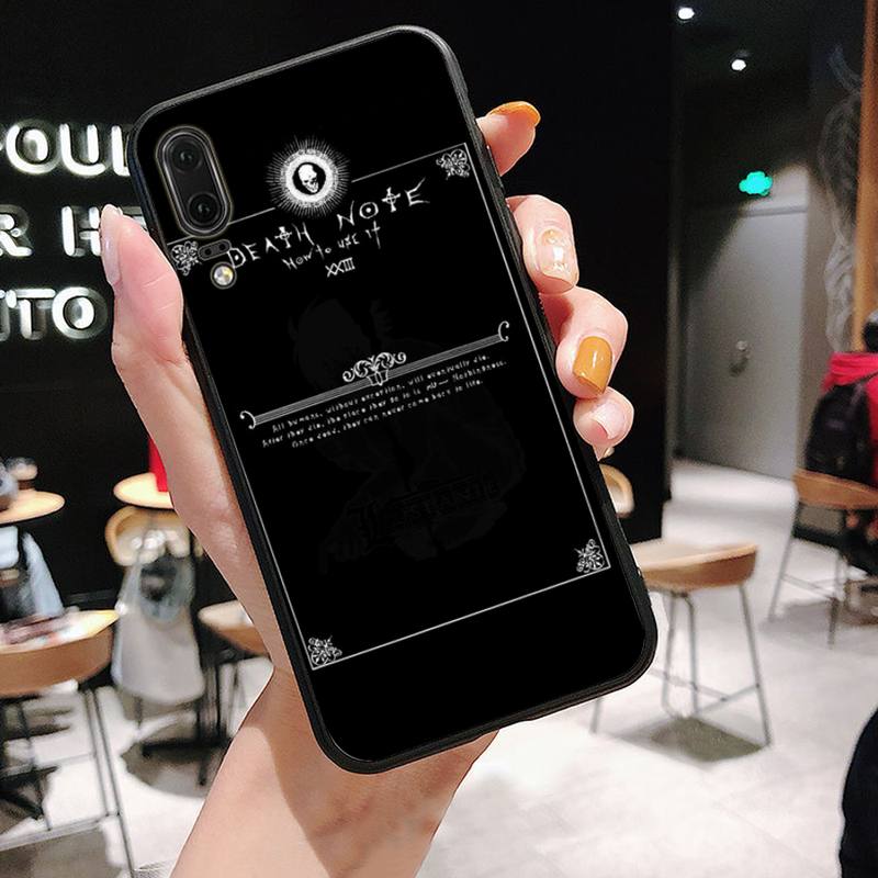 Manga Anime DN Death Note Notebook Black Phone Case For Huawei P9 P10 P20 P30 Pro Lite smart Mate 10 Lite 20 Y5 Y6 Y7 2018 2019