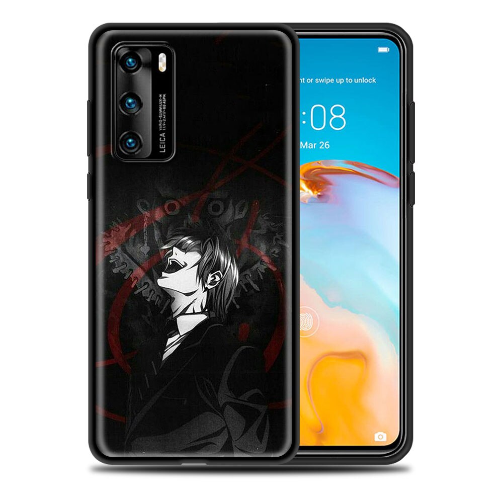 Luxury Phone Case for Huawei P30 Lite Pro P Smart Z 2019 2021 S P40 P20 P10 Lite Black Shell Cover Anime DN Death Note Ryuk kira Luxury Phone Case for Huawei P30 Lite Pro P Smart Z 2019 2021 S P40 P20 P10 Lite Black Shell Cover Anime DN Death Note Ryuk kira