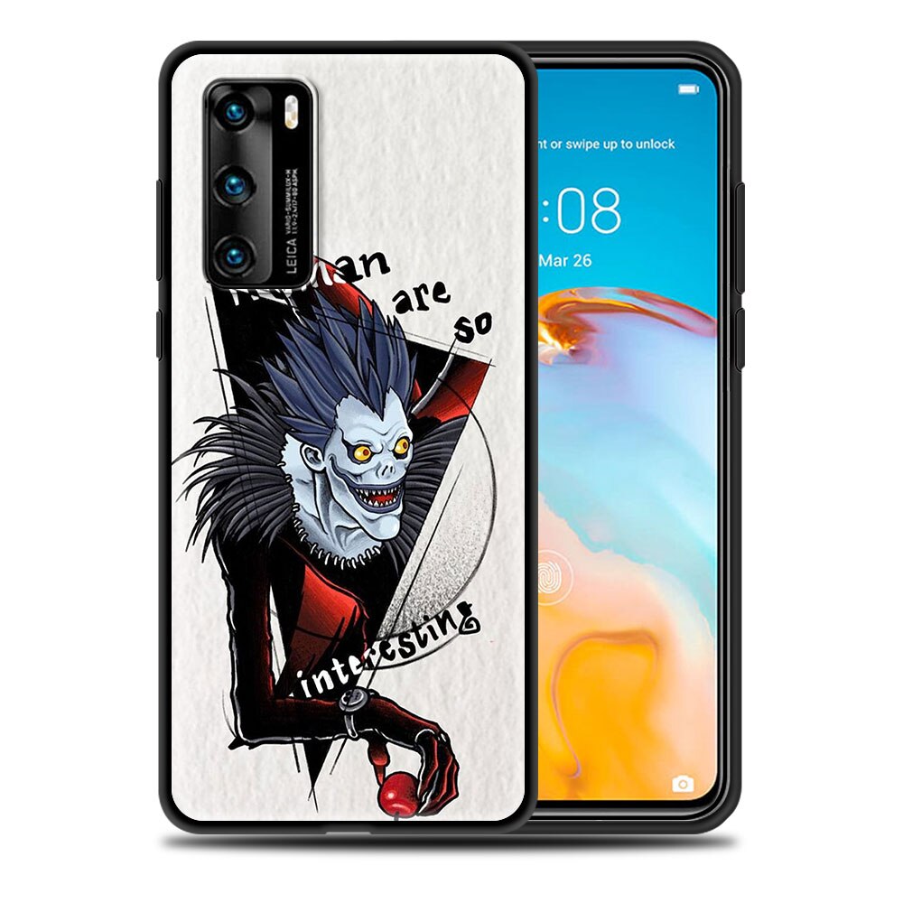Luxury Phone Case for Huawei P30 Lite Pro P Smart Z 2019 2021 S P40 P20 P10 Lite Black Shell Cover Anime DN Death Note Ryuk kira Luxury Phone Case for Huawei P30 Lite Pro P Smart Z 2019 2021 S P40 P20 P10 Lite Black Shell Cover Anime DN Death Note Ryuk kira