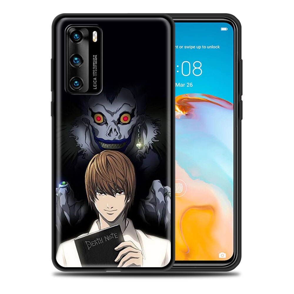 Luxury Phone Case for Huawei P30 Lite Pro P Smart Z 2019 2021 S P40 P20 P10 Lite Black Shell Cover Anime DN Death Note Ryuk kira Luxury Phone Case for Huawei P30 Lite Pro P Smart Z 2019 2021 S P40 P20 P10 Lite Black Shell Cover Anime DN Death Note Ryuk kira