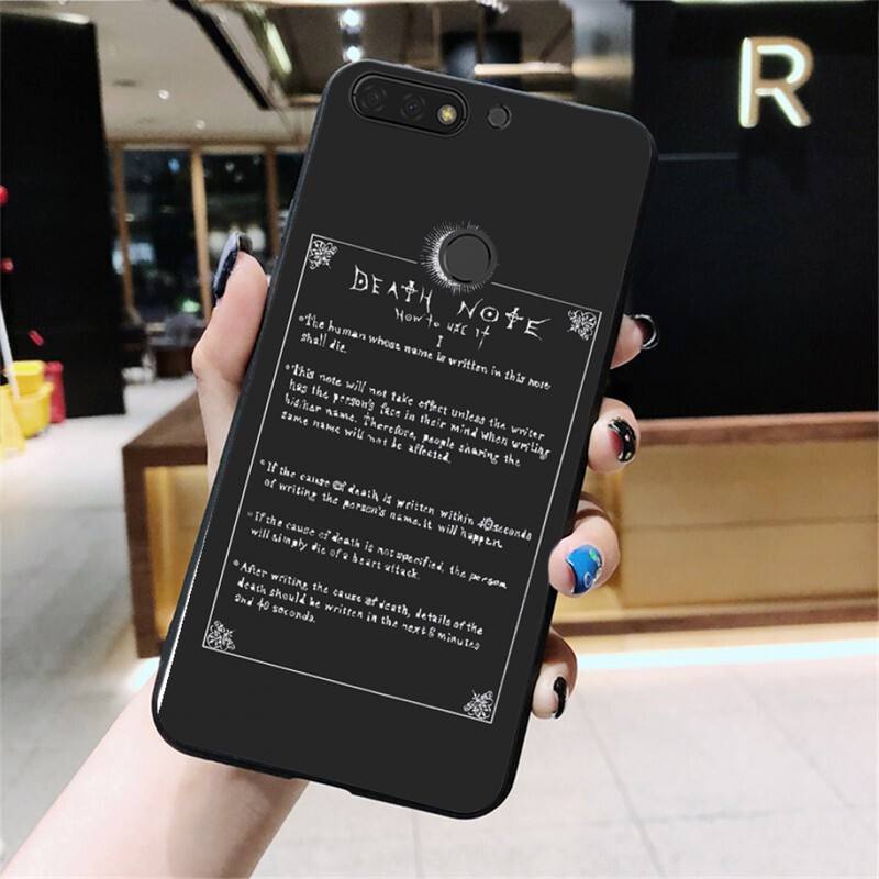 Anime DN Death Note Ryuk kiras Phone Case For Huawei Honor 7X 7A 7C 8A 8C 8X 9X 9A 10i 20i 20S 20lite 6A 6C