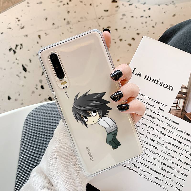 Anime DN Death Note Back anime Phone Case Transparent for Samsung A71 S9 10 20 HUAWEI p30 40 honor 10i 8x xiaomi note 8 Pro 10t 11