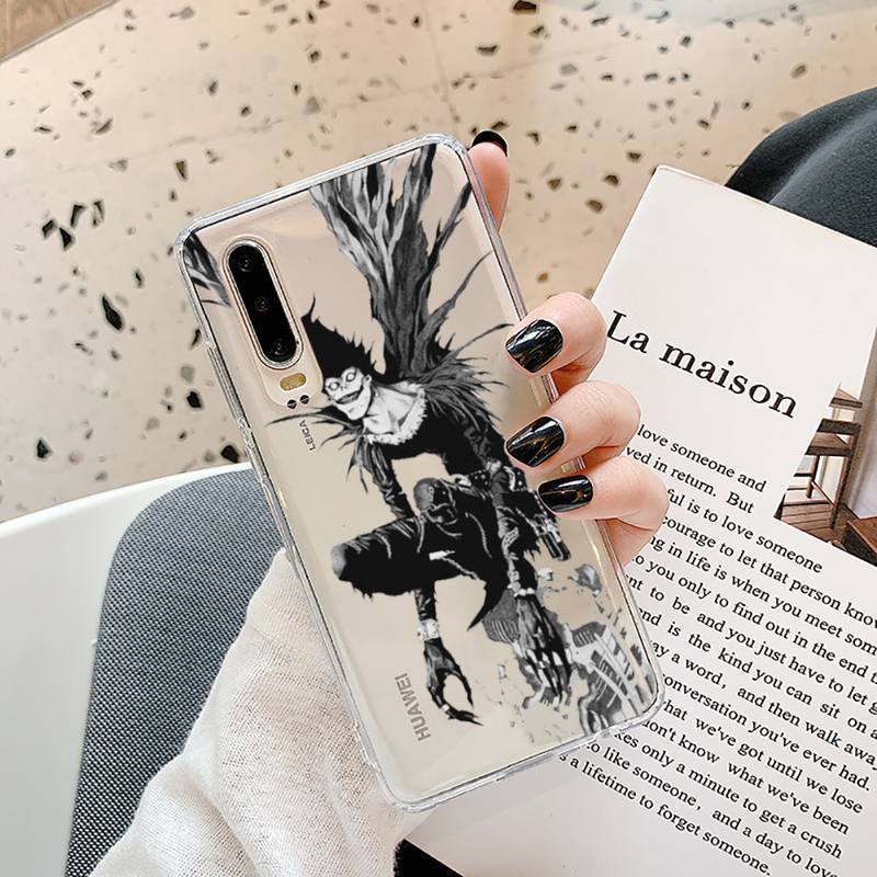 Anime DN Death Note Back anime Phone Case Transparent for Samsung A71 S9 10 20 HUAWEI p30 40 honor 10i 8x xiaomi note 8 Pro 10t 11