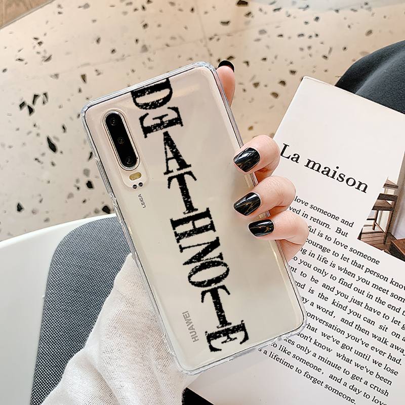 Anime DN Death Note Back anime Phone Case Transparent for Samsung A71 S9 10 20 HUAWEI p30 40 honor 10i 8x xiaomi note 8 Pro 10t 11