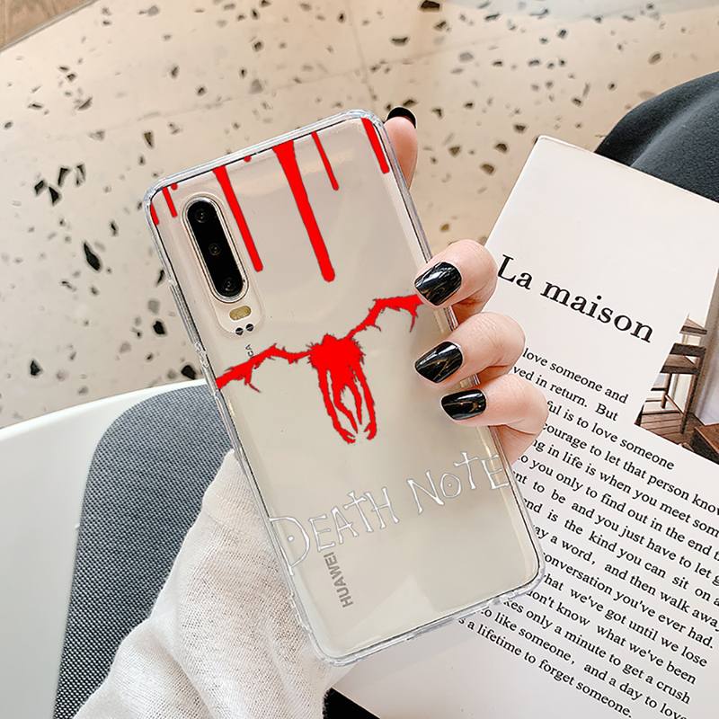 Anime DN Death Note Back anime Phone Case Transparent for Samsung A71 S9 10 20 HUAWEI p30 40 honor 10i 8x xiaomi note 8 Pro 10t 11