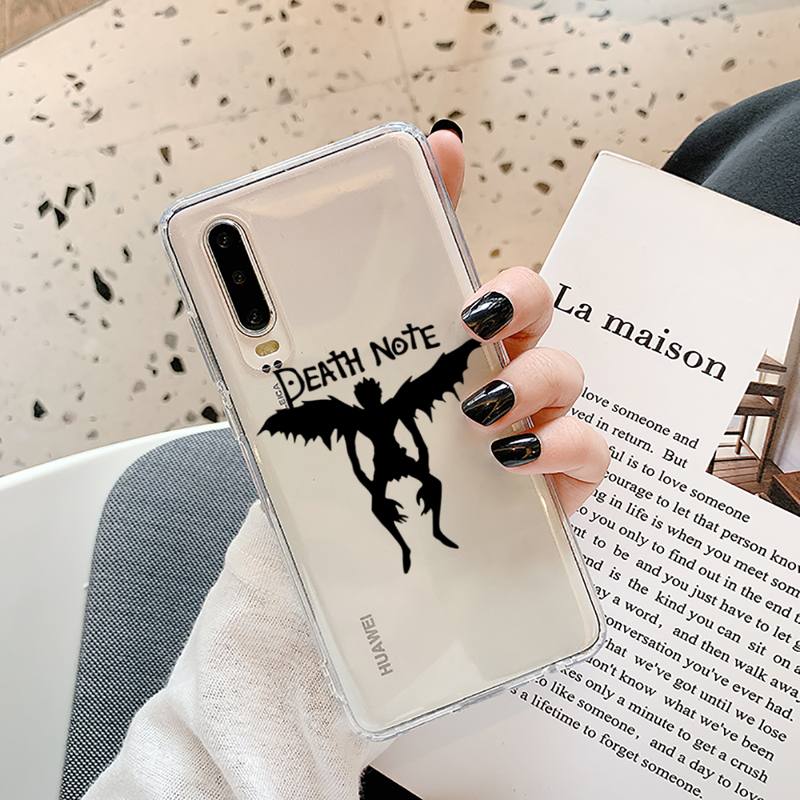 Anime DN Death Note Back anime Phone Case Transparent for Samsung A71 S9 10 20 HUAWEI p30 40 honor 10i 8x xiaomi note 8 Pro 10t 11
