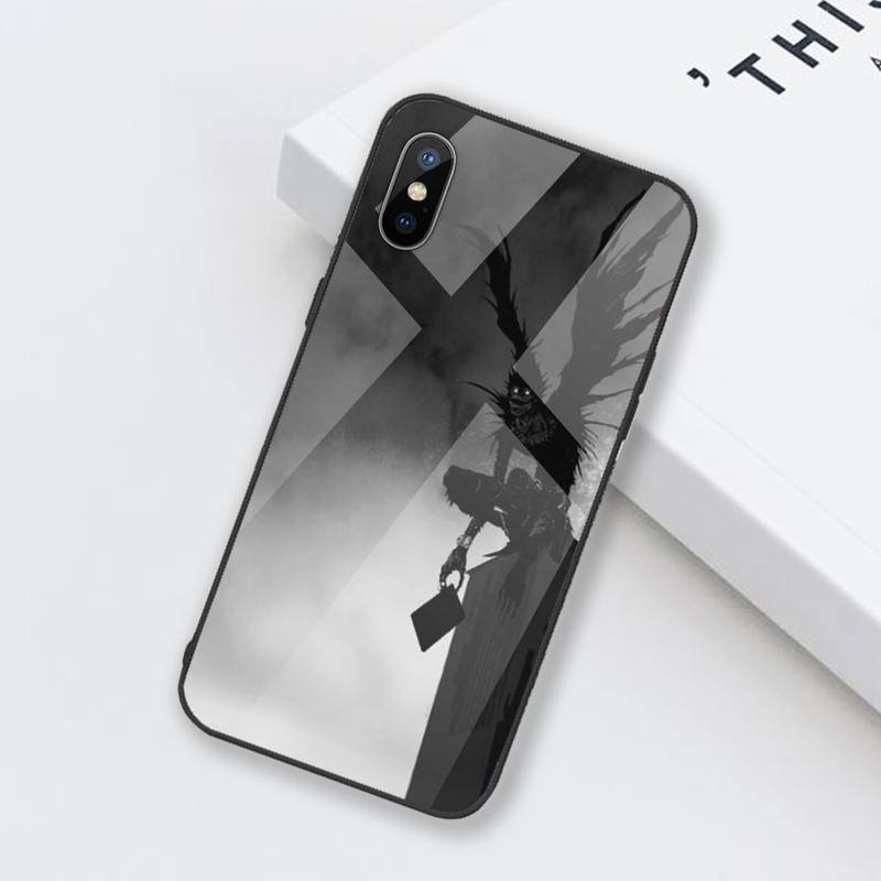 Anime DN Death Note Phone Case Tempered glass For iphone 6 6S 7 8 plus X XS XR 11 12 mini PRO MAX