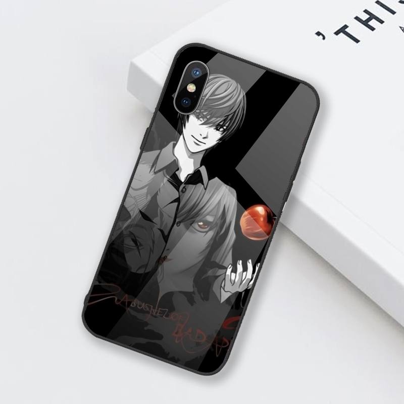 Anime DN Death Note Phone Case Tempered glass For iphone 6 6S 7 8 plus X XS XR 11 12 mini PRO MAX