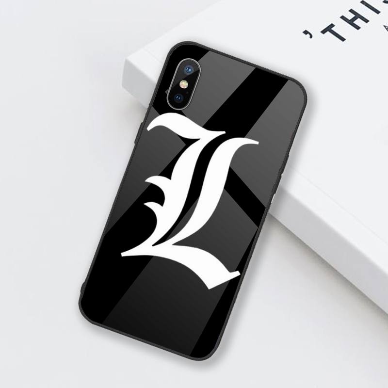 Anime DN Death Note Phone Case Tempered glass For iphone 6 6S 7 8 plus X XS XR 11 12 mini PRO MAX