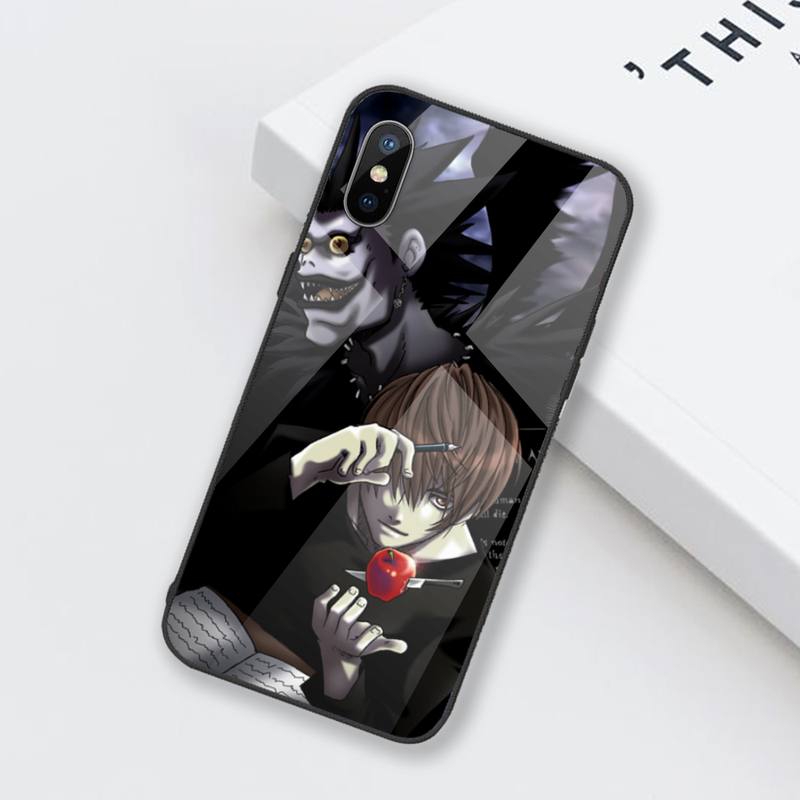 Anime DN Death Note Phone Case Tempered glass For iphone 6 6S 7 8 plus X XS XR 11 12 mini PRO MAX