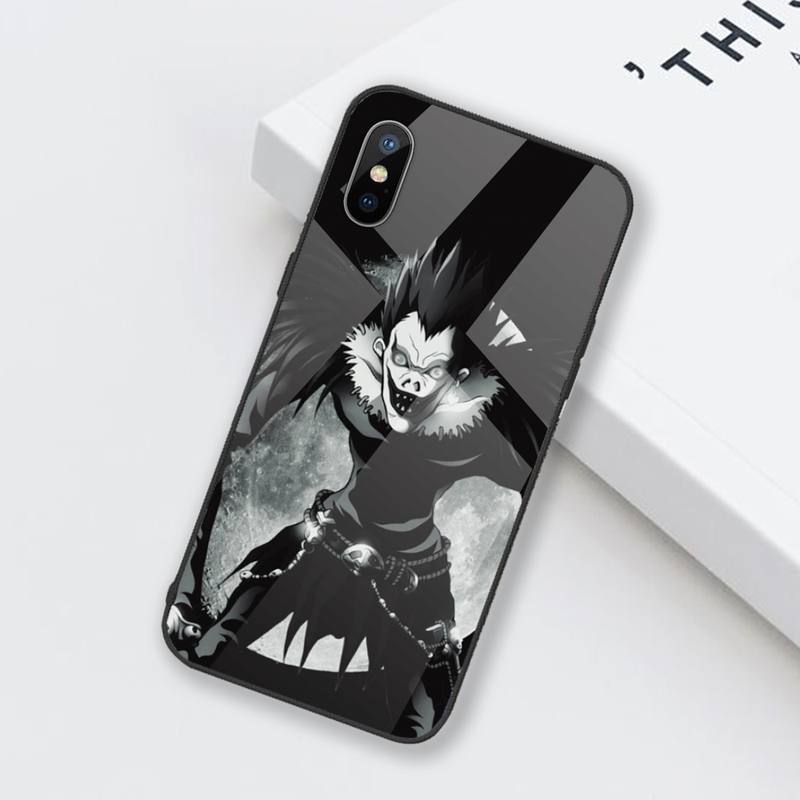 Anime DN Death Note Phone Case Tempered glass For iphone 6 6S 7 8 plus X XS XR 11 12 mini PRO MAX