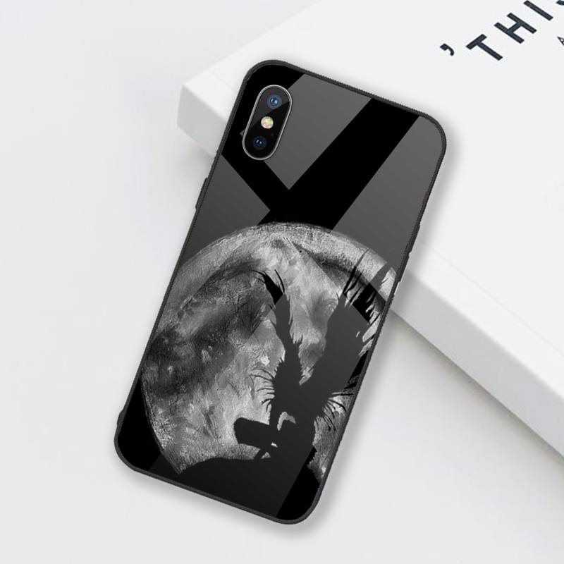 Manga Anime DN Death Note Ryuk Phone Case Tempered glass For iphone 6 6S 7 8 plus X XS XR 11 12 mini PRO MAX