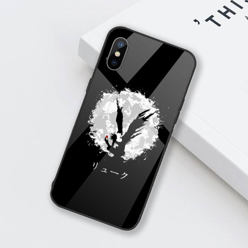 Manga Anime DN Death Note Ryuk Phone Case Tempered glass For iphone 6 6S 7 8 plus X XS XR 11 12 mini PRO MAX