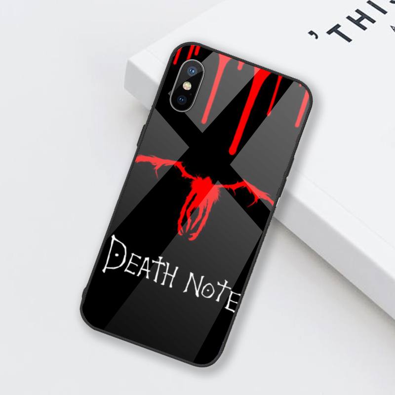 Manga Anime DN Death Note Ryuk Phone Case Tempered glass For iphone 6 6S 7 8 plus X XS XR 11 12 mini PRO MAX