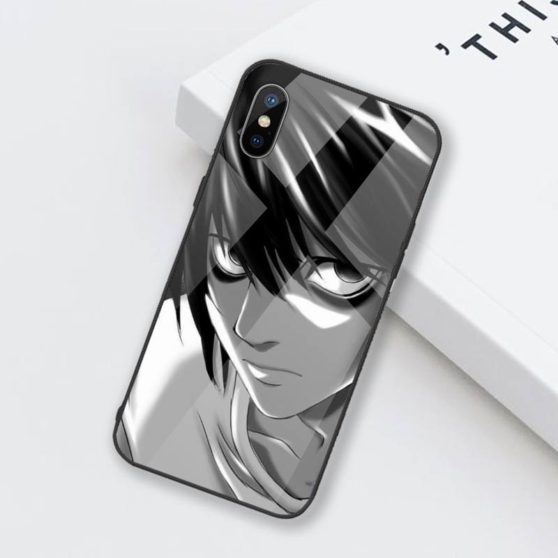 Cartoons Manga Anime DN Death Note Ryuk Phone Case Tempered glass For iphone 6 6S 7 8 plus X XS XR 11 12 mini PRO MAX