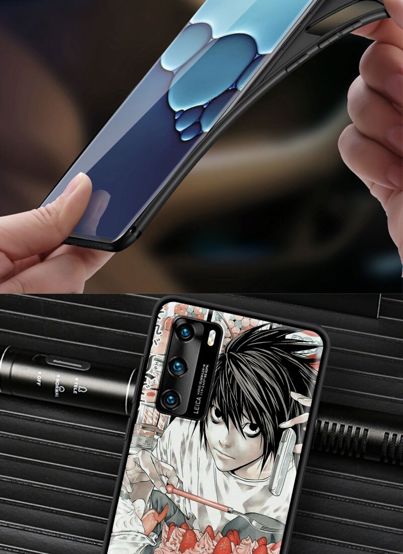 Luxury Phone Cover for Huawei P30 P40 Lite P Smart Z Y6 Y7 Case for Honor 9X Pro 8X Play 9A Soft Shell Death Note