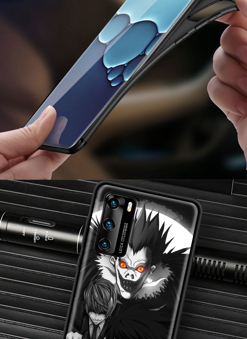 Luxury Phone Cover for Huawei P30 P40 Lite P Smart Z Y6 Y7 Case for Honor 9X Pro 8X Play 9A Soft Shell Death Note