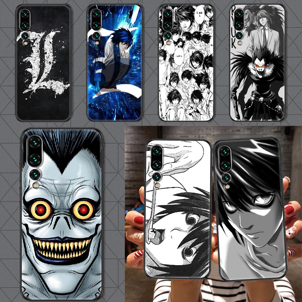 Anime DN Death Note L·Lawliet Phone case For Huawei P Mate P10 P20 P30 P40 10 20 Smart Z Pro Lite 2019 black 3D back art bumper Anime DN Death Note L·Lawliet Phone case For Huawei P Mate P10 P20 P30 P40 10 20 Smart Z Pro Lite 2019 black 3D back art bumper