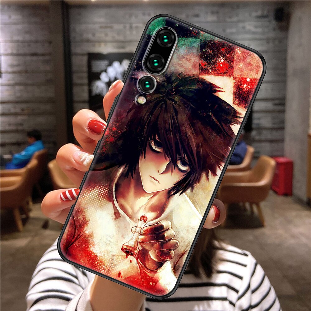 Anime DN Death Note L·Lawliet Phone case For Huawei P Mate P10 P20 P30 P40 10 20 Smart Z Pro Lite 2019 black 3D back art bumper Anime DN Death Note L·Lawliet Phone case For Huawei P Mate P10 P20 P30 P40 10 20 Smart Z Pro Lite 2019 black 3D back art bumper