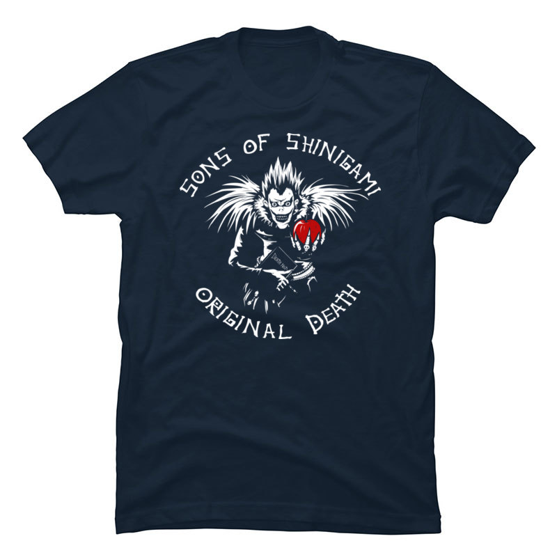 Anime DN Death Note Brand New T Shirts Sons of Shinigami Cool Tops Tees All Might Cotton Fabric Short Sleeve Leisure Clothing Men Anime DN Death Note Brand New T Shirts Sons of Shinigami Cool Tops Tees All Might Cotton Fabric Short Sleeve Leisure Clothing Men