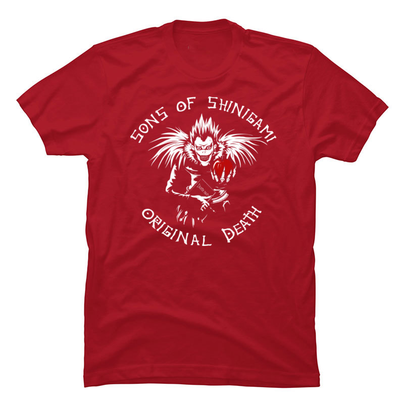 Anime DN Death Note Brand New T Shirts Sons of Shinigami Cool Tops Tees All Might Cotton Fabric Short Sleeve Leisure Clothing Men Anime DN Death Note Brand New T Shirts Sons of Shinigami Cool Tops Tees All Might Cotton Fabric Short Sleeve Leisure Clothing Men